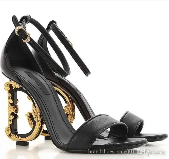 green emerald velvet dress Maria Flat Sandal Black & Gold 36 / Black & Gold main image 0