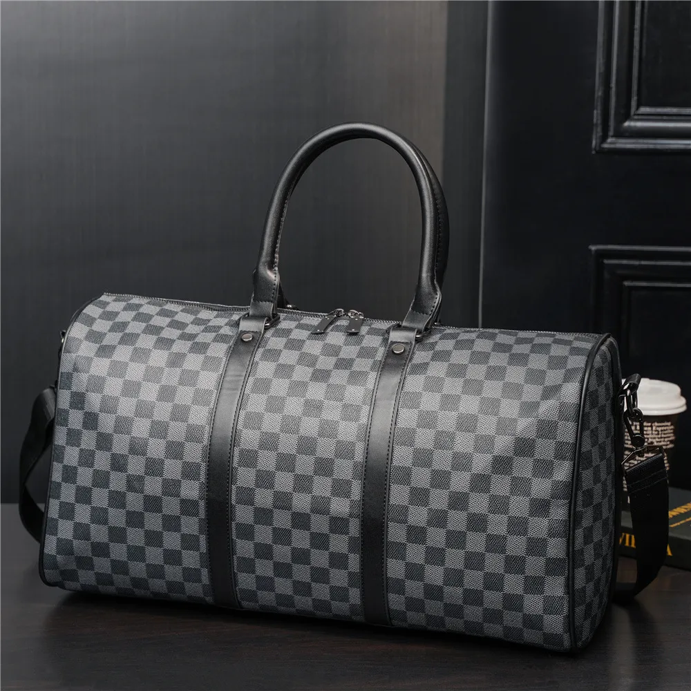 Herren Duffle Bag Damen Reisetaschen Handgepäck Reisetaschen Herren Pu Leder Handtaschen Große Taschen Totes 55cm Geldbörse Umhängetasche