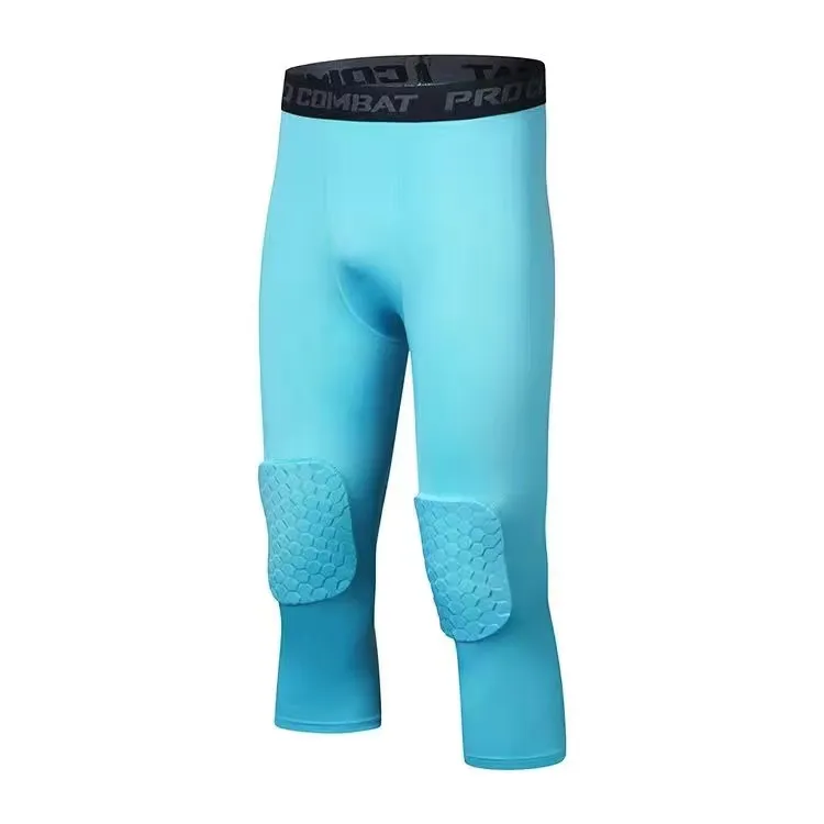 basketball compression shorts with knee pads