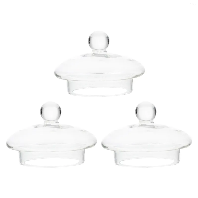Ensembles de vaisselle 3 pièces accessoires de théière couvre petit pichet en verre distributeur couvercle de protection couvercles de passoire pots japonais