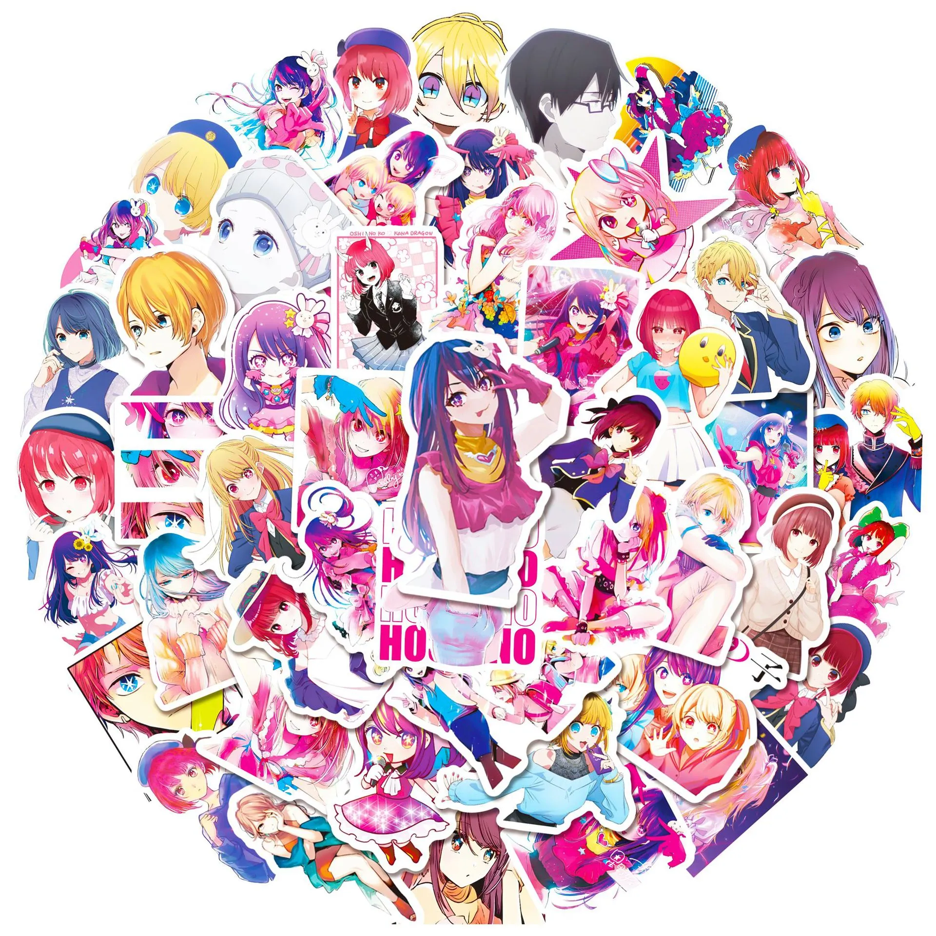 Anime OSHI NO KO stickers Hoshino Rubii Hoshino Ai Graffiti Kids Toy Skateboard car Motorcycle Bicycle Sticker Decals Wholesale