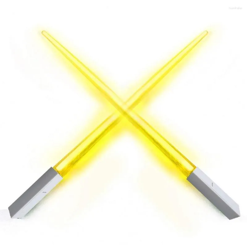 Chopsticks 1 par glödande 7 färger iögonfallande kreativa BPA-gratis LED-lysande bordsartiklar