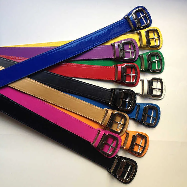 Belts Suspenders Baseball outdoor sports adult and children adjustable size patent leather baseball belt