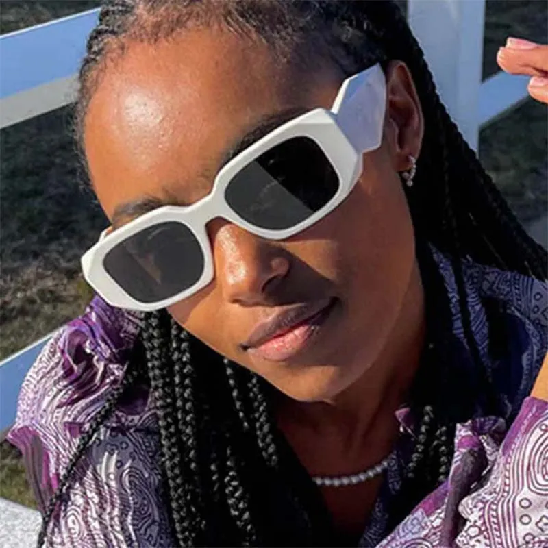 Óculos de sol femininos de grife 2023 vintage femininos irregulares quadrados óculos de sol masculino feminino proteção UV óculos ao ar livre Óculos
