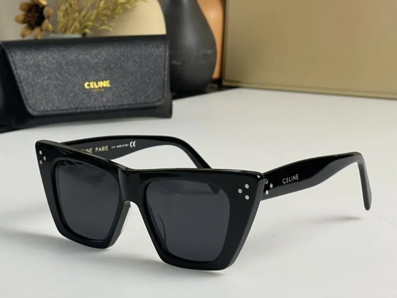 Realfine 5a Eyewear Cline Cl4S187 Cat Eye S187 مصمم شمسي فاخر لـ Man Woman with Glasses Cloth Box CL4S188