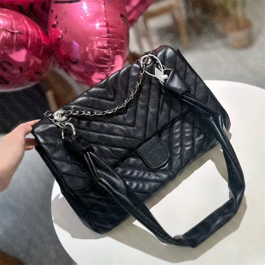 Designer bag fashion women genuine leather handbag shoulder luxury bags woman V pattern Thread large messenger bag handbags