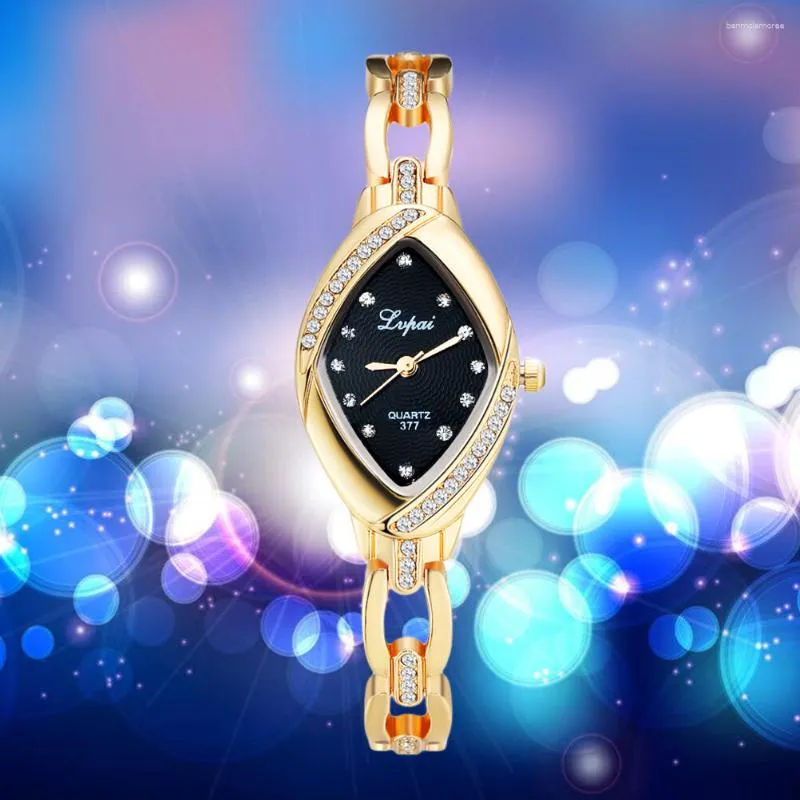 Wristwatches Women Quartz Watch Fashion Watches P128 Jewelry Bracelets Women's Rhinestone