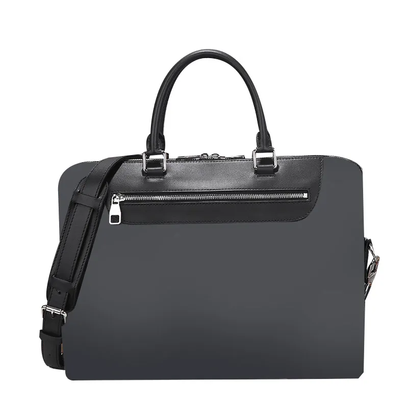 Sac pour ordinateur portable sac pour homme mallettes pour homme sacs pour hommes concepteurs hommes en cuir véritable une épaule ordinateur portable designer sac à main sacs d'affaires porte-documents d'affaires pour hommes noir