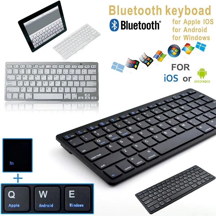 Usine pour 10M clavier sans fil bluetooth téléphone portable tablette bureau mini trois système 3.0 clavier Prend en charge à la fois WIN et MAC