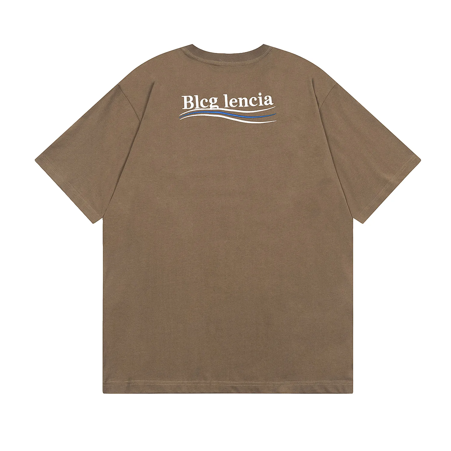 BLCG LENCIA 2023 Sommar Nytt 250g 100% bomullstyg T-shirt Herr Högkvalitetstryck Färg Drop Sleeve Lösa Tshirts Oversize Toppar 2023109
