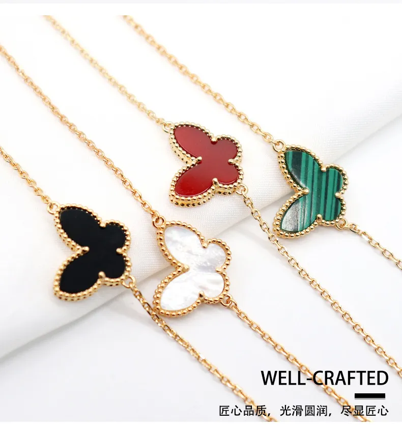 Fashion Classic Four Leaf Clover Bracelets Designer butterfly Bracelet Rose Gold Plated chain Ladies &Girls Valentine's Mother's Day Engagement van designer Jewelry