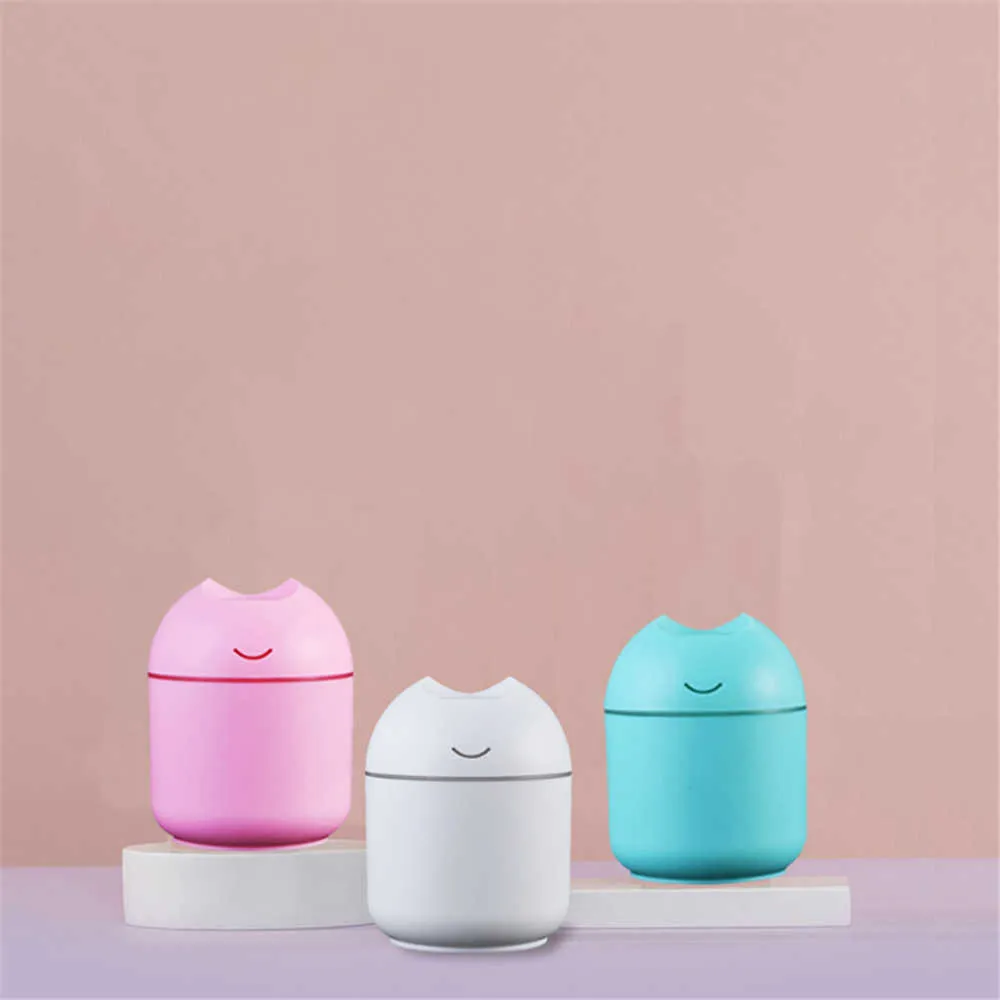 Humidifiers 200ML Creative Gift Home Appliance Cute Design Car Humidifier With Breathing Lamp Portable USB Mini Humidifier/Filter/Fan/Light