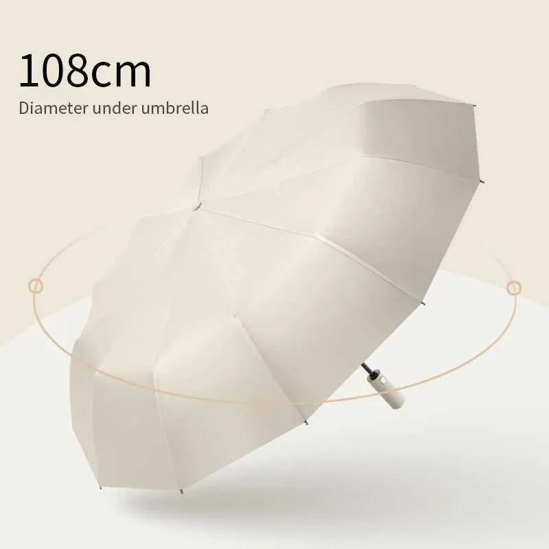 Guarda-chuvas Forte Guarda-chuva Ampliar 108cm de Diâmetro Automático UV Vento Chuva Resistência Homens Mulheres Guarda-chuvas