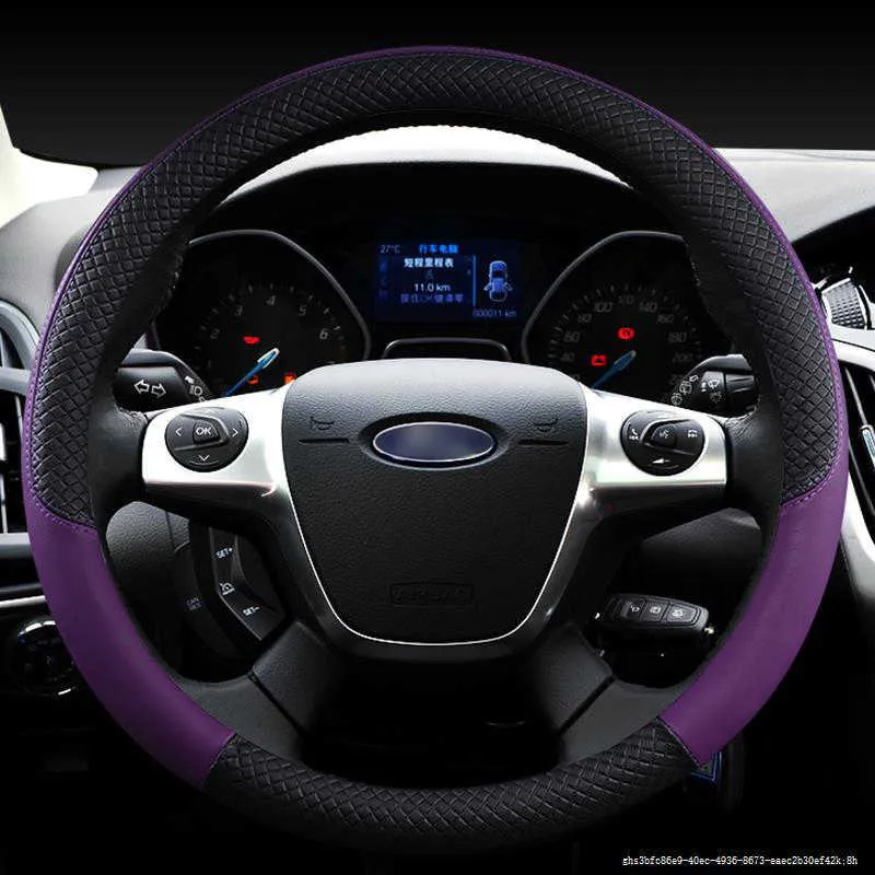 COUVRE-VOLANT,Black--Housse De Protection Antidérapante Pour Volant De