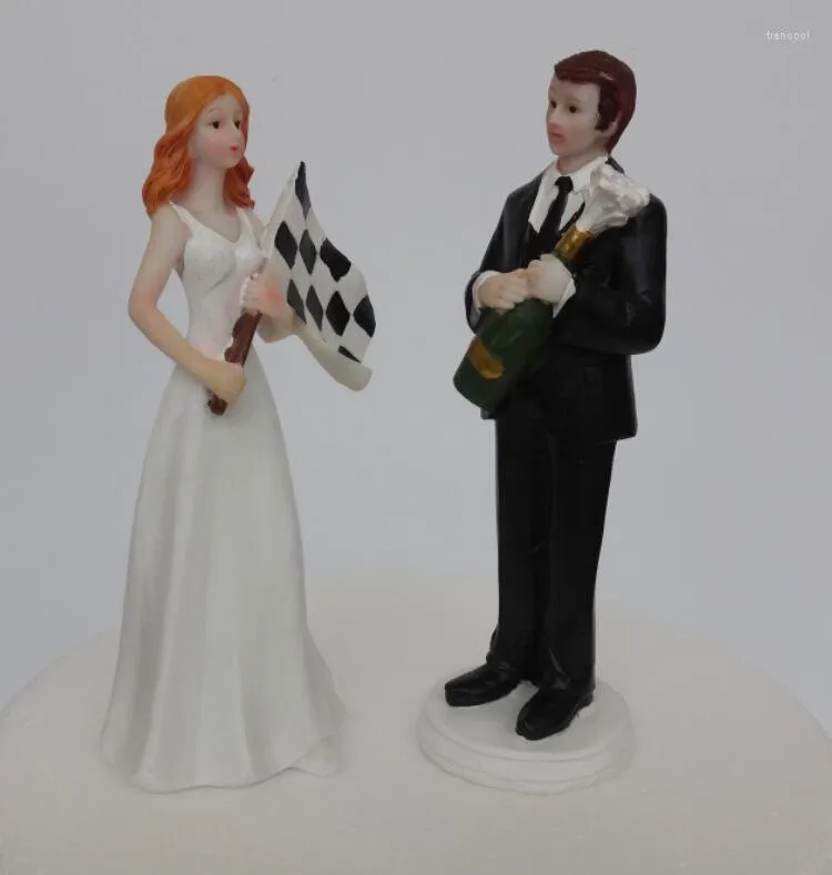 Fournitures de fête Faveur de mariage et décoration - Le look de l'amour mariée marié Couple Figurine Cake Topper