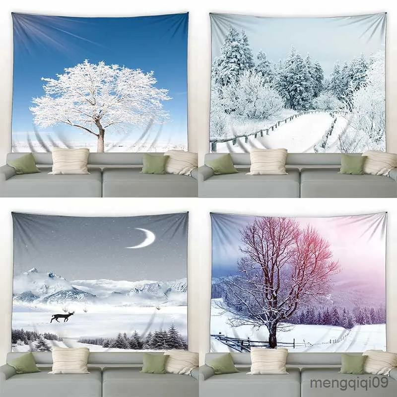 Tapestries Landscape Printing Tapestry Forest Wall Hanging Large Tapestry Art Living Room Bedroom Background Blanket Can Be Customized R230710