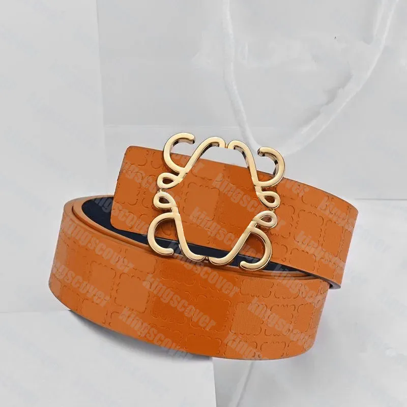 Anagram leather belt