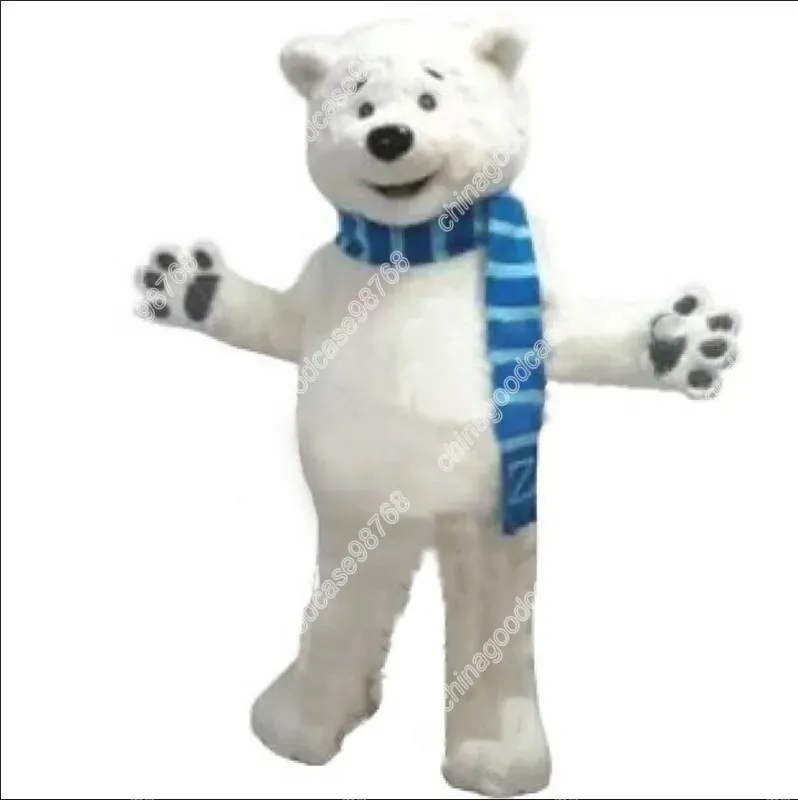 Nowa postać dla dorosłych śliczny niedźwiedź polarny kostium maskotka Halloween sukienka świąteczna całe ciało rekwizyty strój kostium maskotka
