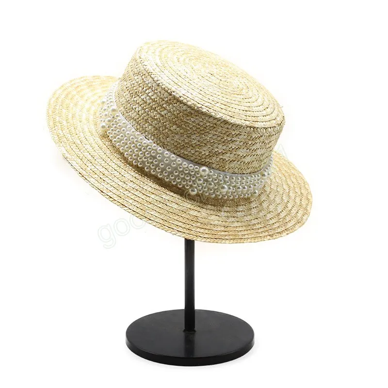 Summer Straw Hat For Girl Big Wide 7cm Brim Jazz Hat Beach Women Sun Hat Holiday Bonnet Derby Cap