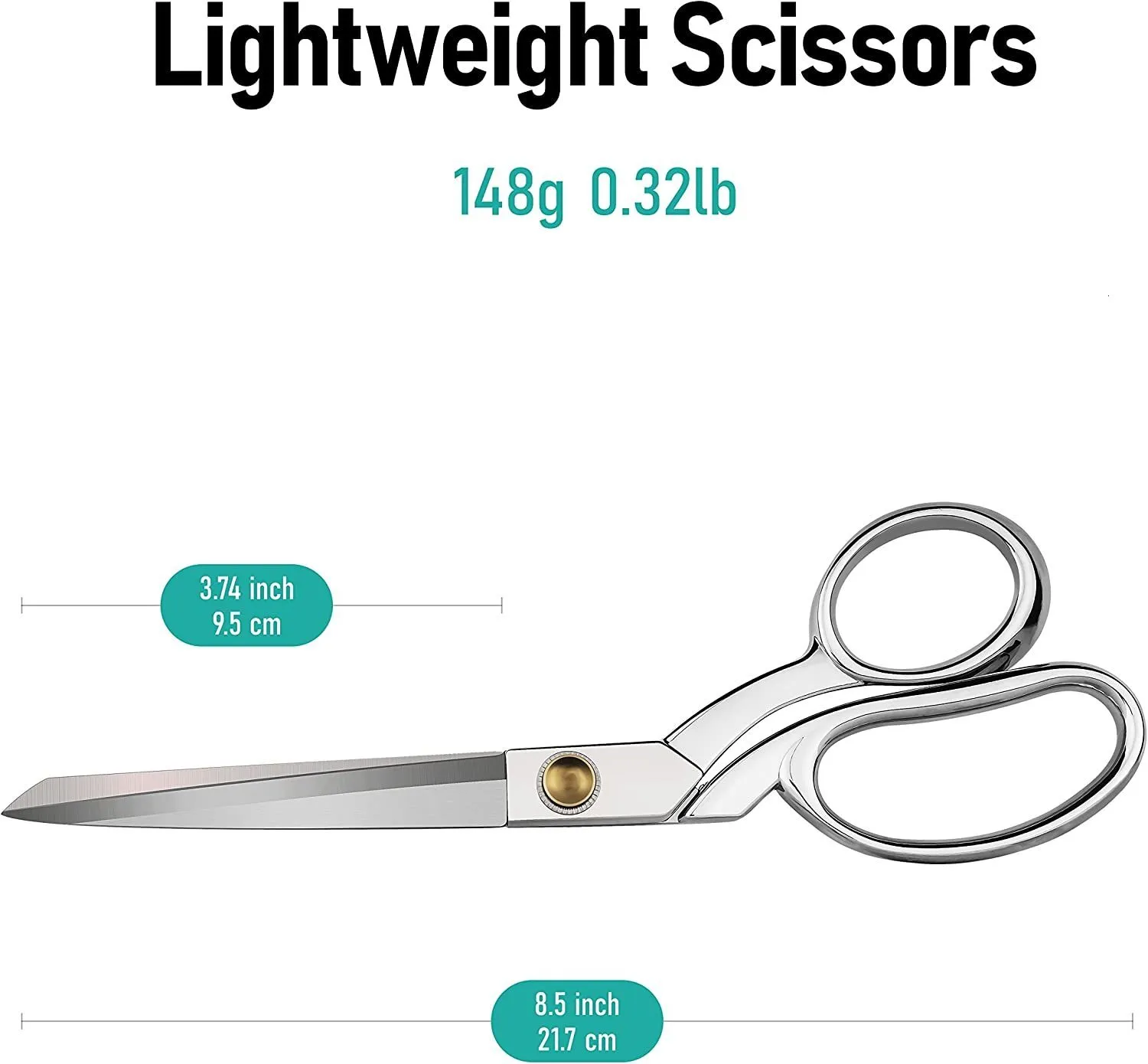 Antique Style Professional Stainless Steel Scissors - Sharp Tailor Trimmers For Sewing, Craft, Leather