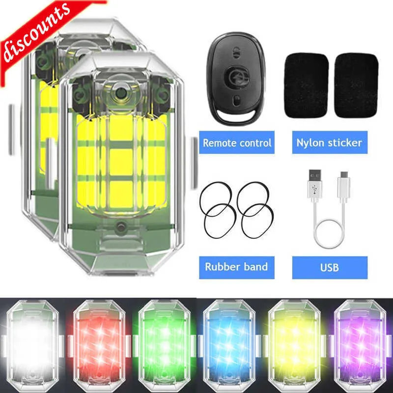 4 Lumières Stroboscopiques LED Pour Drone - Anti-Collision Rechargeables Télécommande Vol Nuit