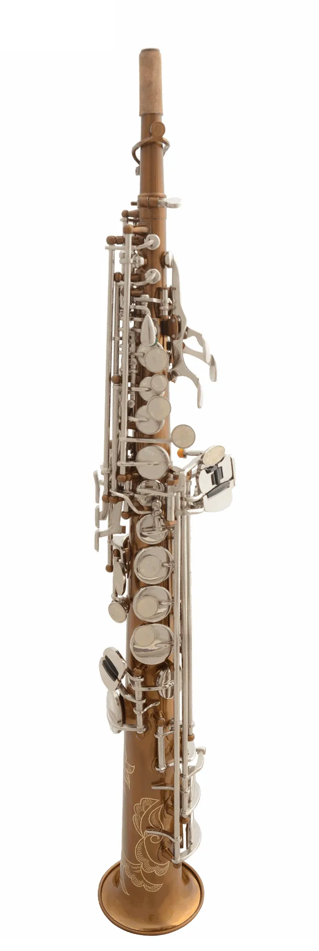 Starszy profesjonalny saksofon sopranowy Bb niklowany saksofon sopranowy