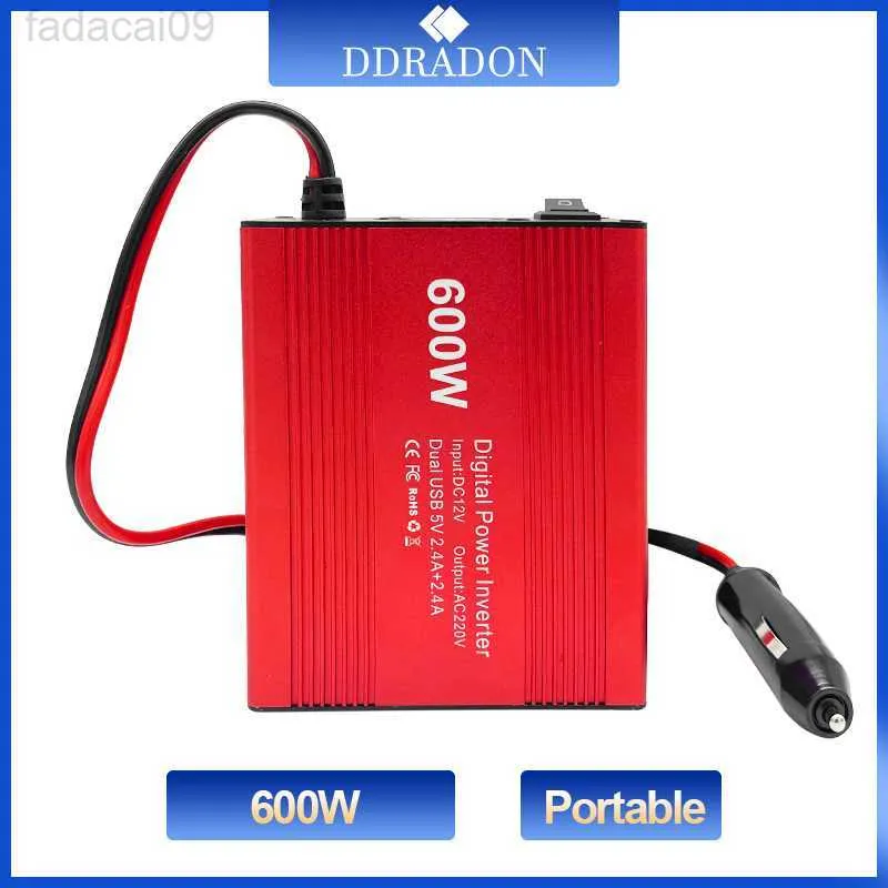 Démarreur de saut 600W onduleur de voiture 12V 220V et AC 110v transformateur automatique convertisseur de puissance onde sinusoïdale modifiée prise universelle HKD230710