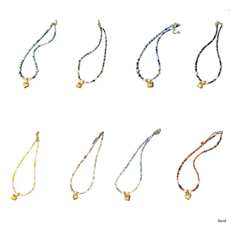 Hanger Kettingen Gouden Hart Trui Ketting Choker Voor Mode Mannen Vrouwen Sieraden Sleutelbeen