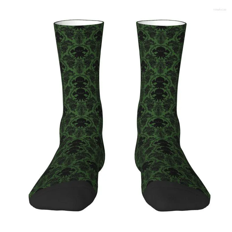 Men's Socks Kawaii Cthulhu Great Old Ones Damask Women Men Warm 3D Print Lovecraft Mythos Monster Basketball Sports