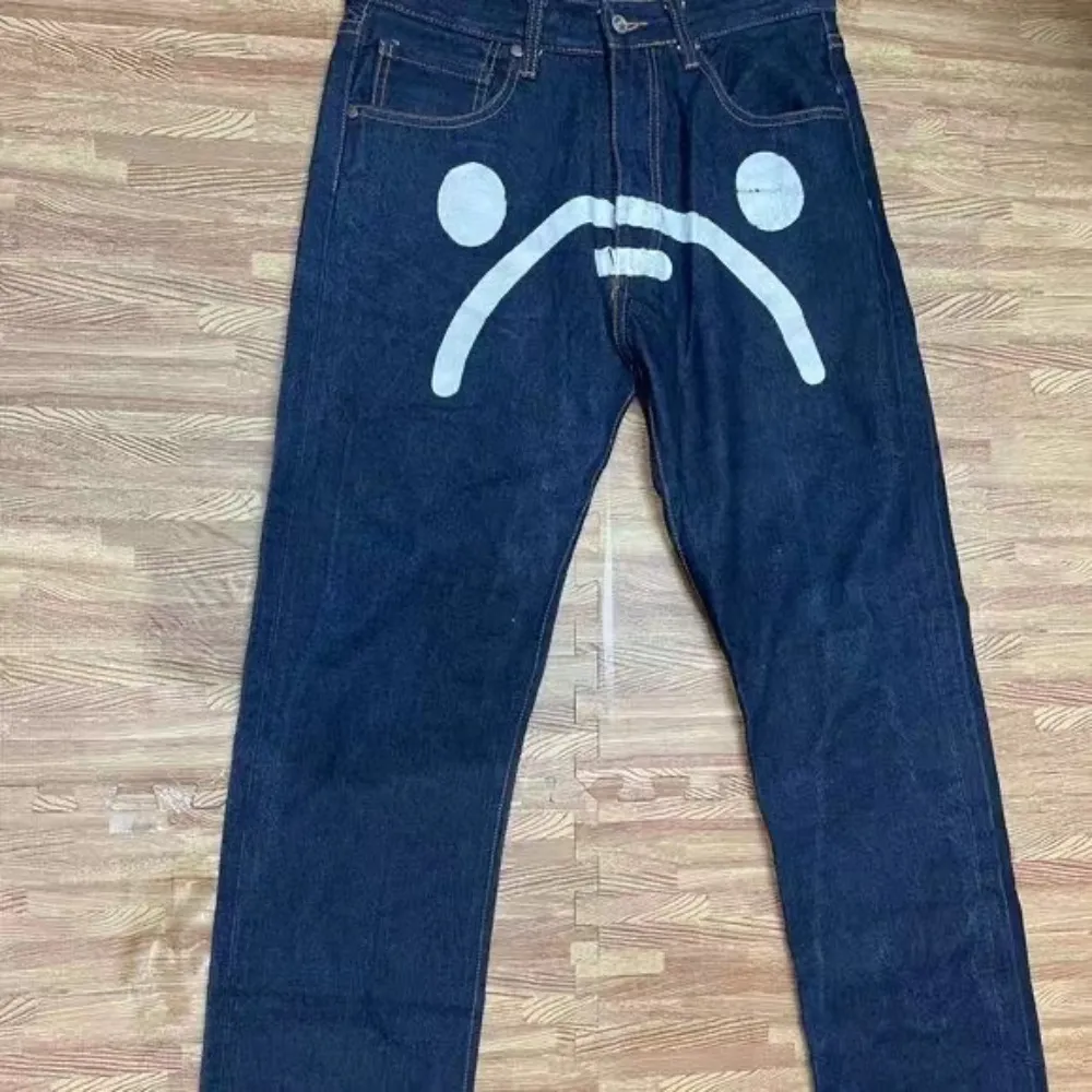 Jeans pour hommes Y2k rétro Punk Hip Hop Rock imprimé graphique surdimensionné Baggy Harajuku gothique pantalon à jambes larges Streetwear 230710