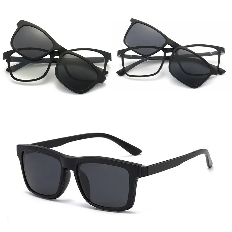 Polarized 2 In 1 Magnetic Clip On Non Polarized Sunglasses For Men