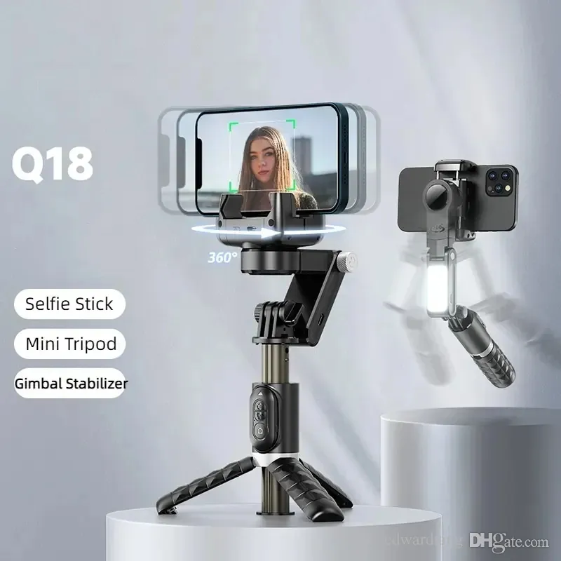 Desktop Gimbal-stabilisator Draadloze afstandsbediening Statief Selfie Stick Gezichtstracking Telefoonhouder Selfie Stick Statief Invullicht