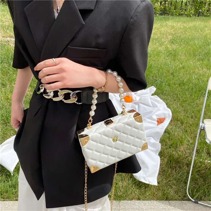 Cross Body Pu вязаная коробка, сумка, летняя высококачественная кожаная женская дизайнерская цепочка
