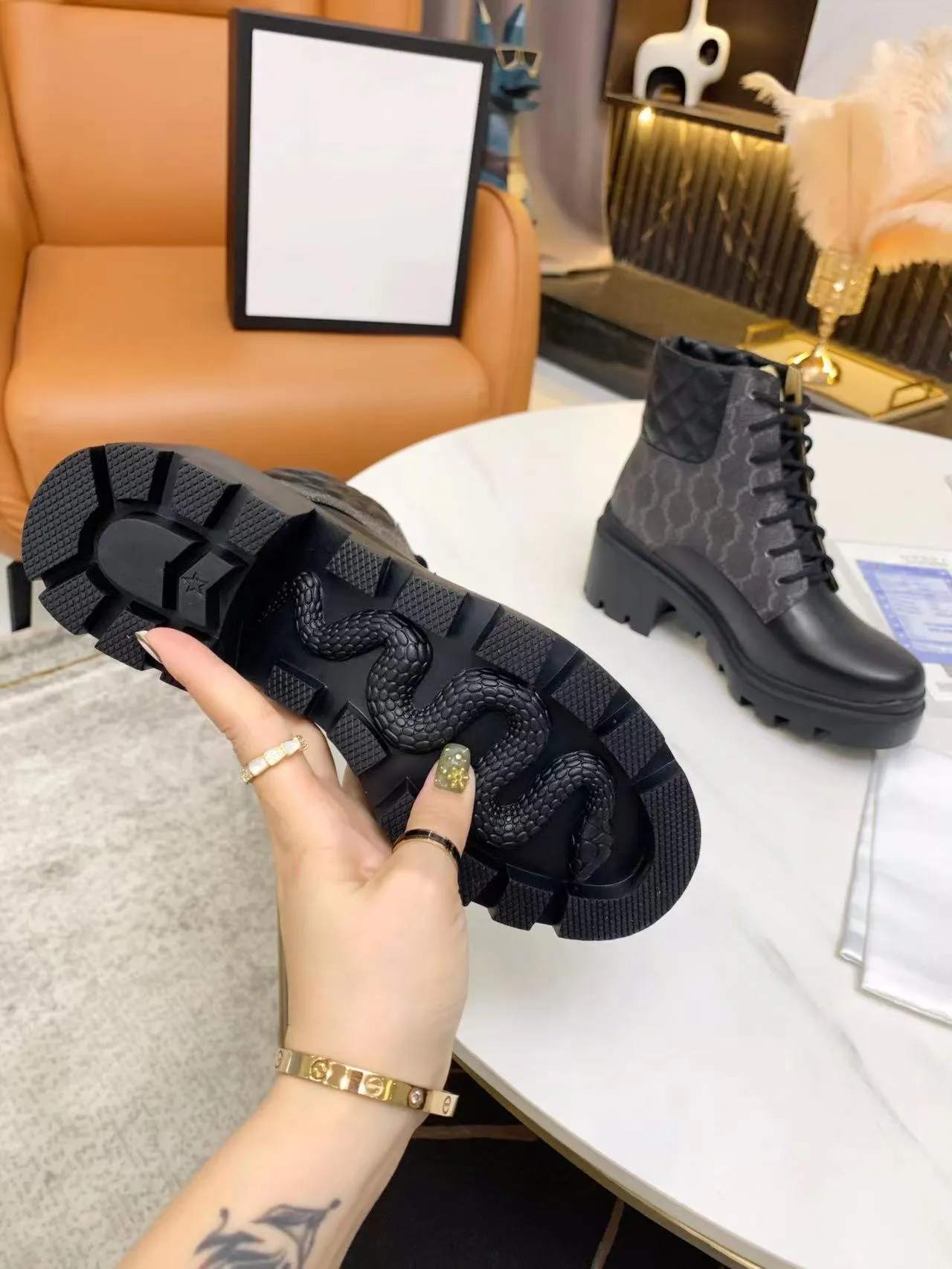Gucci boots with snake on bottom cheap