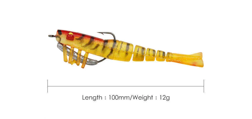 Baits Lures PERO Artificial Soft Plastic Shrimp Lure Jumping Jig 100mm 12g  Camarao Prawn Lure Silicone Bait With Hook Sea Bass Fishing Lures HKD230710  From Fadacai06, $2.85