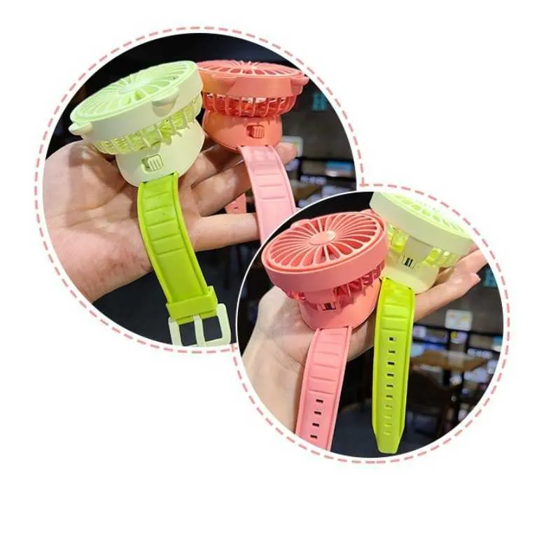 Electric Fans Watch small fan Mini cute portable wrist electric fan small student rechargeable creative Bracelet fan