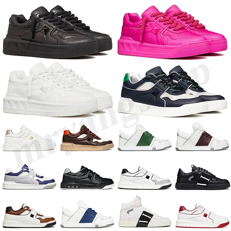 High Low Tops AMORE ONE STUD Sneakers Fritidsskor Modedesigner Dam Herrklänning Lyx Sneakers low-top kalvskinn Lyx Dhgate Sports Trainers storlek 46