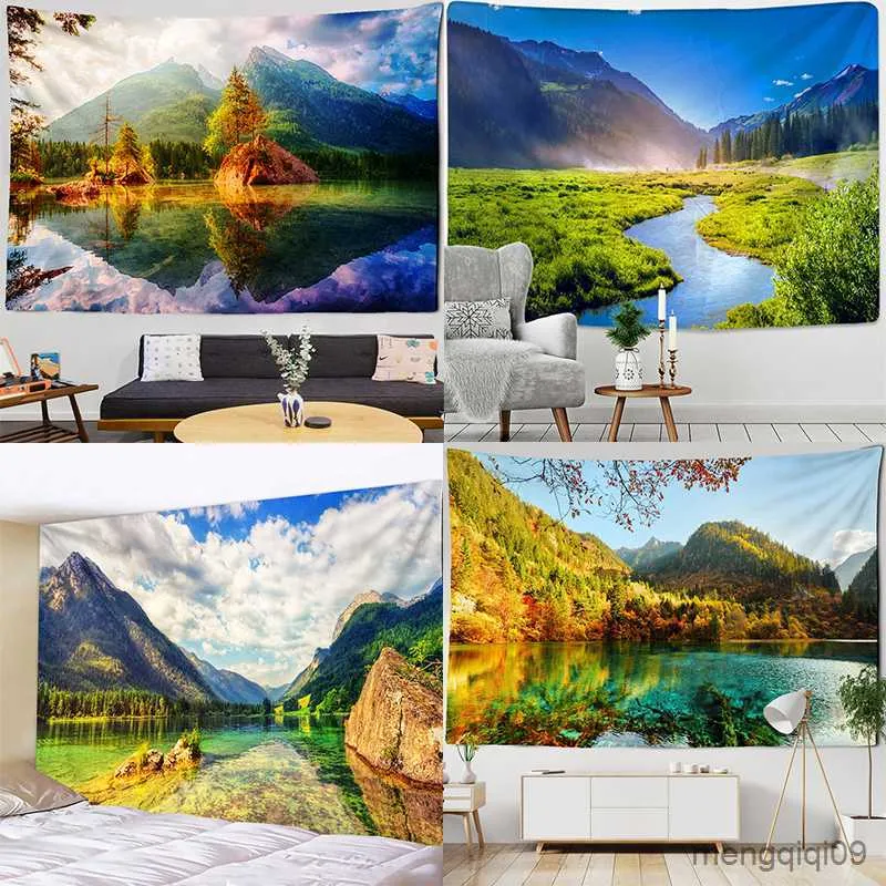 Tapestries Beautiful Scenery Tapestry Natural Scenery Tapestry Wall Bed Cover Home Decor Forest Tapestry Can Be Customized R230710