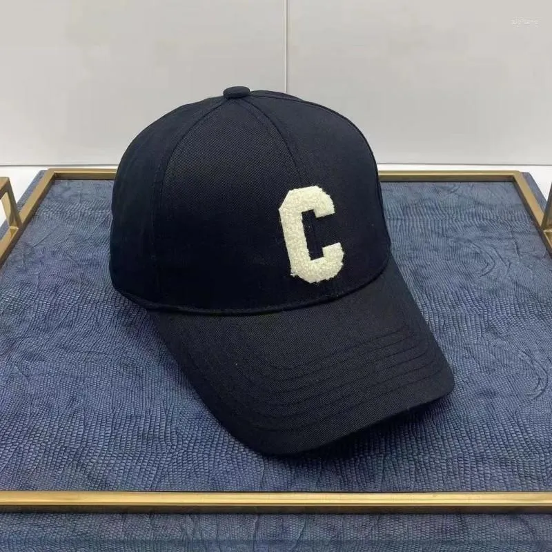 Ball Caps Trend Letter Baseball Cap Men Women Adjustable Navy C Cotton Spring Summer Leisure Sunshade 2023