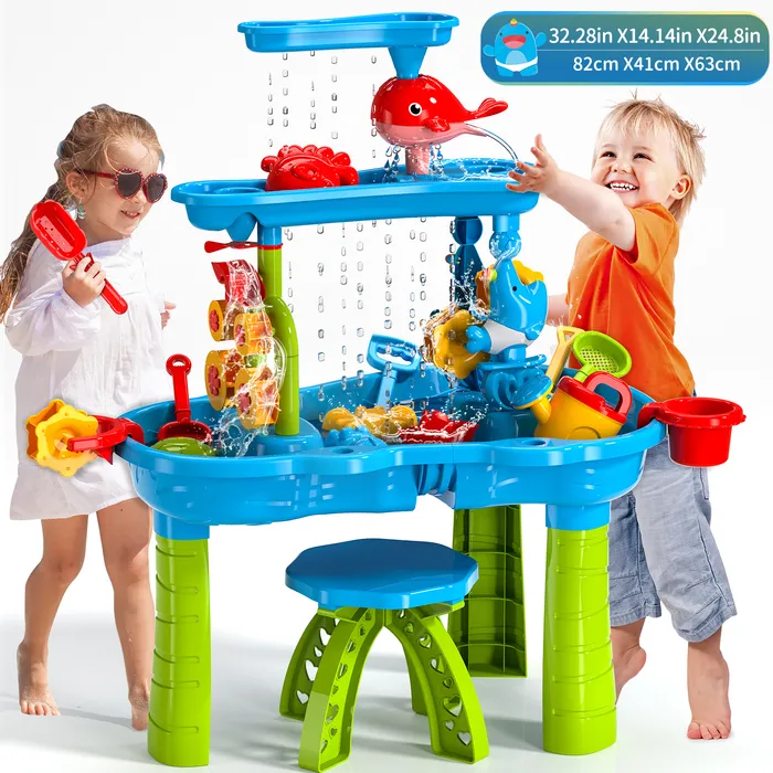 Sand Spielen Wasser Spaß Kinder Strand Spielzeug Outdoor Garten Bunker Set Sommer Kinder DIY Eltern Kind Interaktive Spielzeug Tisch 230710