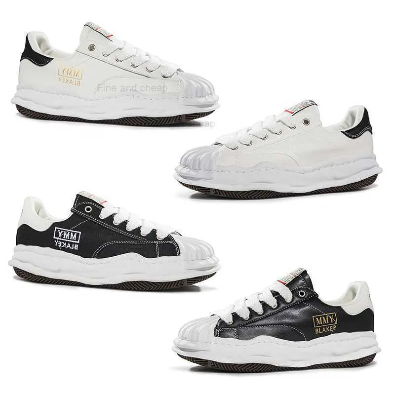 OGDesigner Maison Mihara Yasuhiro miharas Casual schoenen mmy heren dames lage zool canvas schoen leer triple zwart witte zool cap sneakers heren trainers maat 35-44