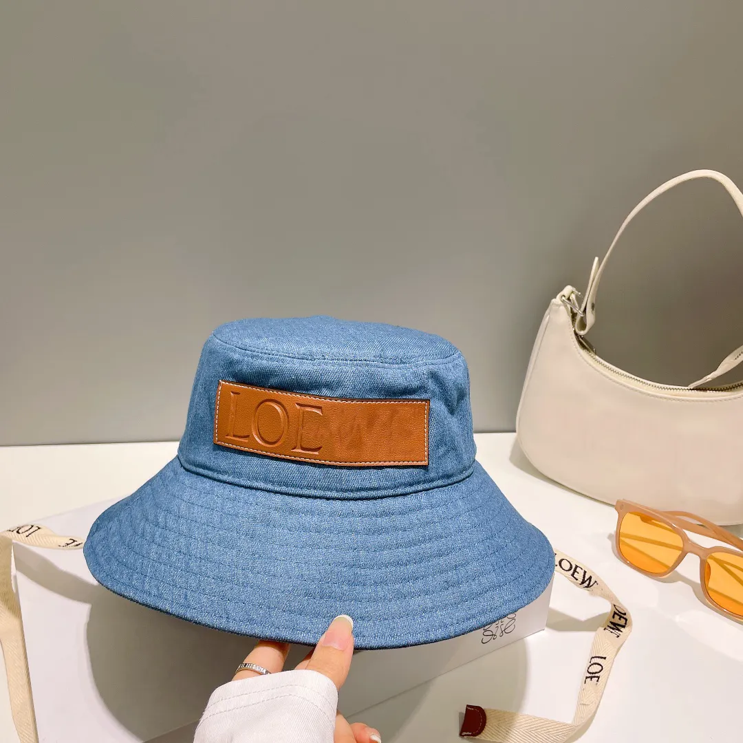 Fashion Bucket Hat Kvinnlig Designer Mössa Tvättbar Cowboyhatt Par Solhatt Man Strand Solskydd