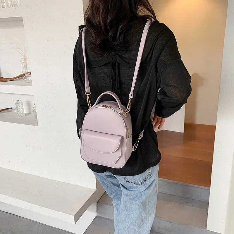 Rucksack Stil Frauen Mini Leder Umhängetasche Für Teenager Mädchen Kinder Mode Kleine Bagpack Weibliche Damen Schule