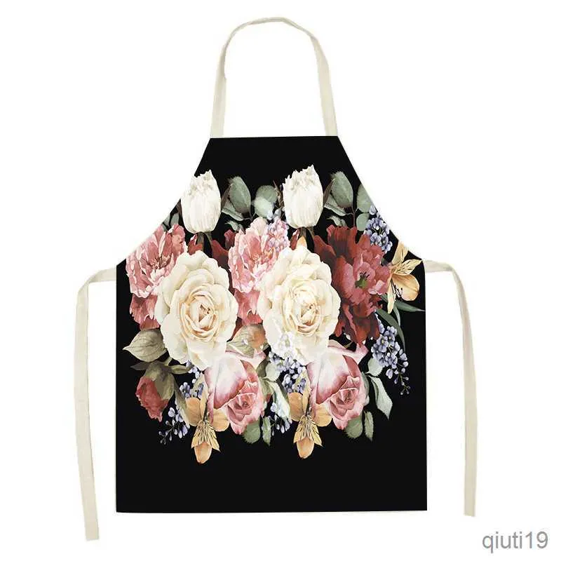 المطبخ مئزر الزهور ساحة الخبز إكسسوارات زهور جميلة مآزر منزل فتاة للنساء مآزر المطبخ 47x38cm 68x55cm r230710