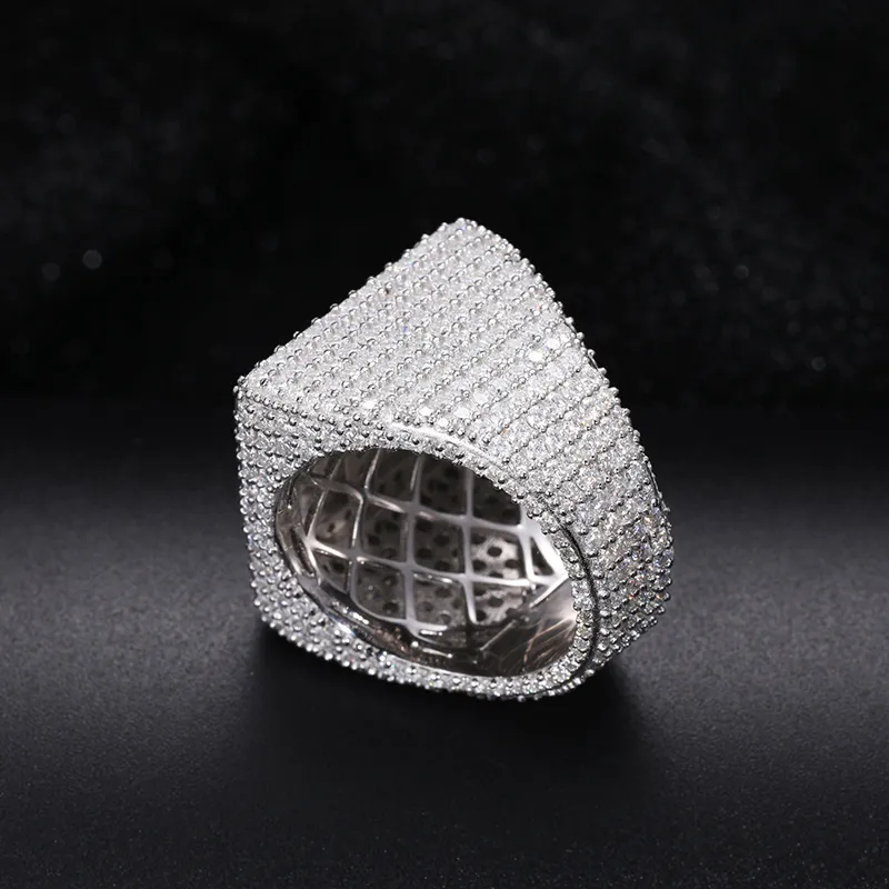 DHgate.com:VVS1 Certified S925 Silver Mens Hip Hop Ring with