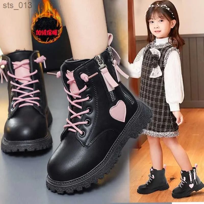 Bottes Fille Mi-mollet Style Cowboy - Avec Lacets Et Fermeture éclair, Semelle Souple, Bout Rond - Pour école, Quotidien