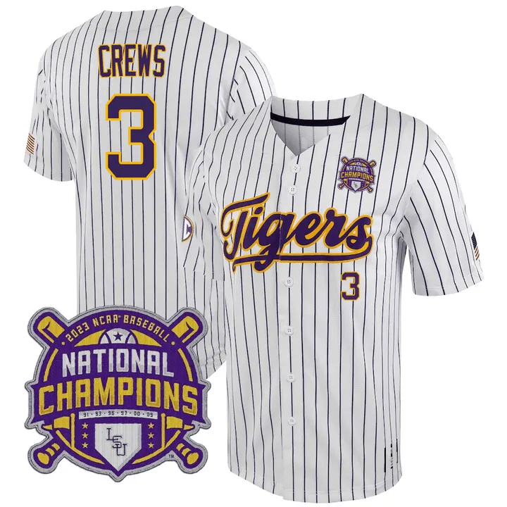 Lsu Tigers Baseball Lsu White Baseball Jersey LSU Baseball Jersey