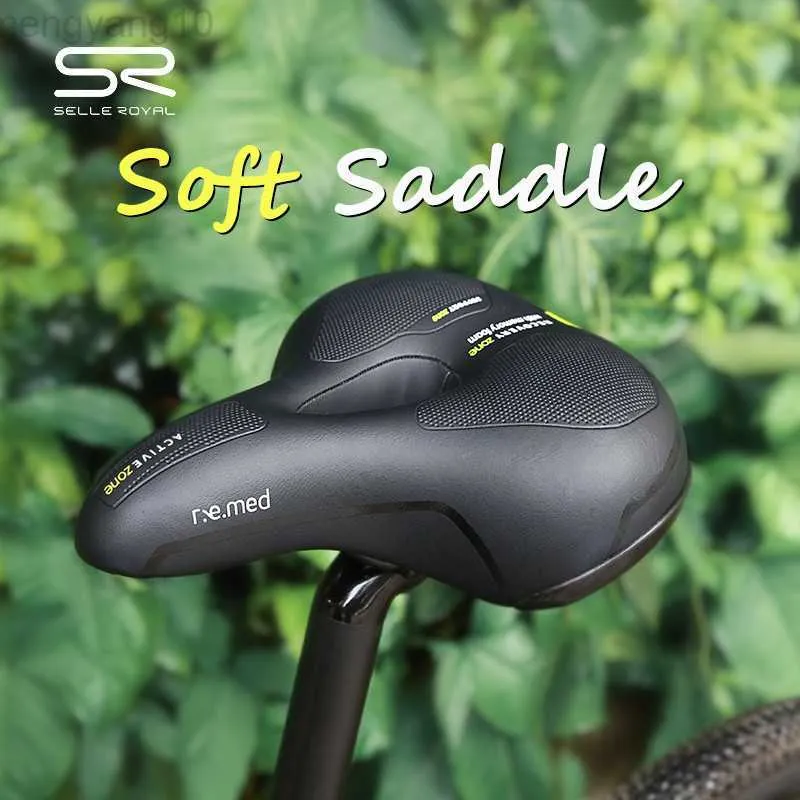 Bike Saddles SR Bicycle Saddle Comfortable Men Women Soft MTB Road Bike Seat for Sport Off-road Casual Shockproof Cycling Hollow Foam Saddle HKD230710