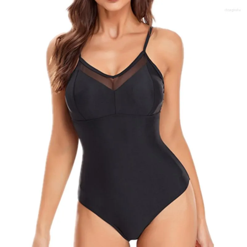 Roupa de banho feminina preta líquida peça única tamanho grande push up feminino plus maiô corpo fechado maiô feminino piscina roupa de praia 2023