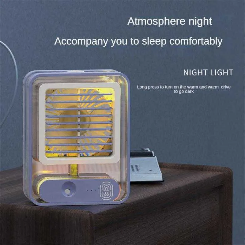 Elektrische Ventilatoren, tragbarer Luftkühler, Tischventilator, Befeuchtungssprühventilator, kann Wasser hinzufügen, tragbare elektrische Ventilatoren, USB-Ladegetriebe, einstellbarer Wind